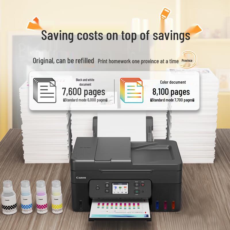 Canon G4880 Ink Tank Color Multifunction Wireless Printer CN Plug (adapter Included)
