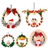 Snowman Twisting Sticks Wreath Material Pack Bell Pipe Cleaners Wreath with Light Chenille Stems Garland with Bow for Home Decor