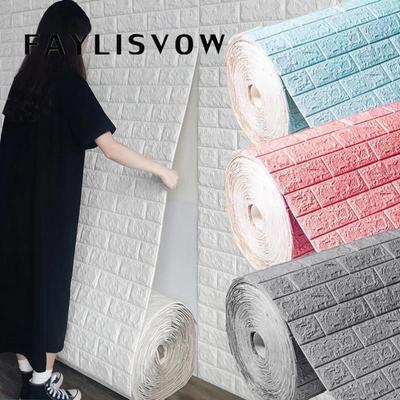 5 m/10 m 3D samolepka na zeď Imitace cihel Ložnice Home Dekor Vodotěsná samolepicí DIY tapeta pro obývací pokoj TV pozadí Dekor