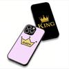 For Samsung Galaxy A55 A54 A25 A36 A17 A26 A35 A33 A34 A14 A37 S8 S9 S20 S21 FE S10 Plus Case Queen King Couple Novelty Fundas
