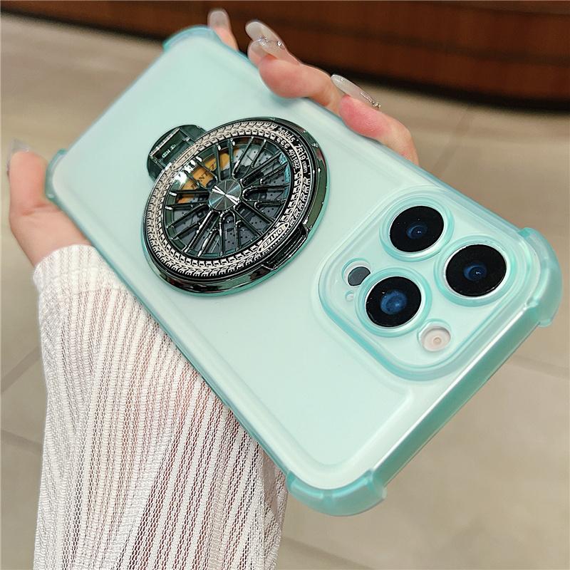 Airbag Shockproof Magnetic Gyro Bracket Holder Case For OPPO FIND X8 X8S Pro Plus X7 Ultra K13 Turbo Reno 10 Magsafe Clear Cover