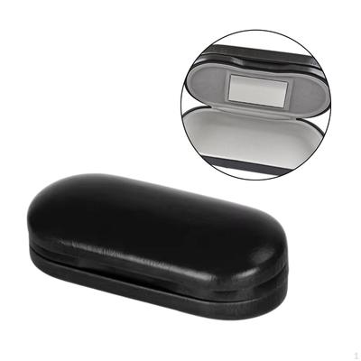 2 Layer Eyeglasses Case with Makeup Mirror Container Portable ,Easy To Clean PU Leather Glasses Bag