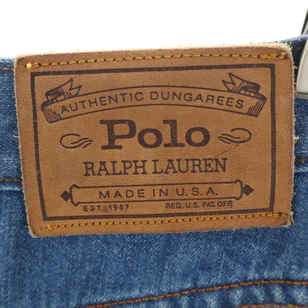 RALPH LAUREN 90s Made in USA Old Mimole length denim Tight Skirt 6 Women Used