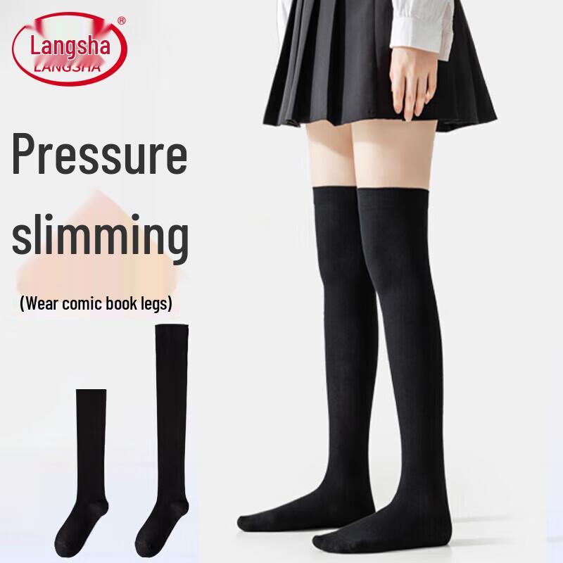 Langsha Women s Slimming Compression Over-the-Knee Socks EU 37