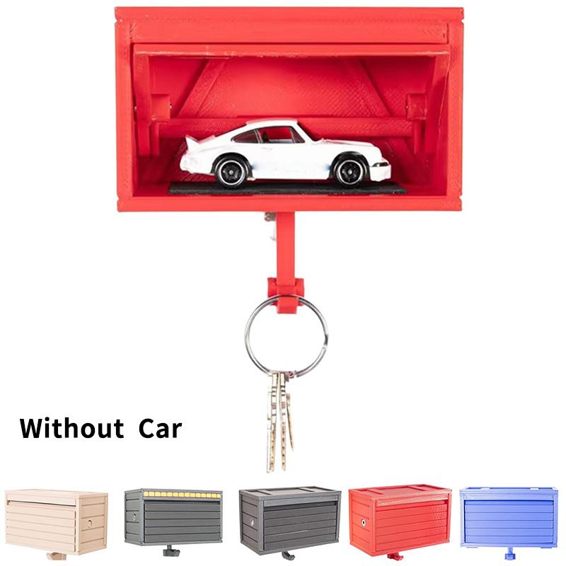 1Pc Car Garage Key Holder With Opening Door Fun 3D Printed Key Organizer Wall Mount Easy Installation Key Rack For Entryway