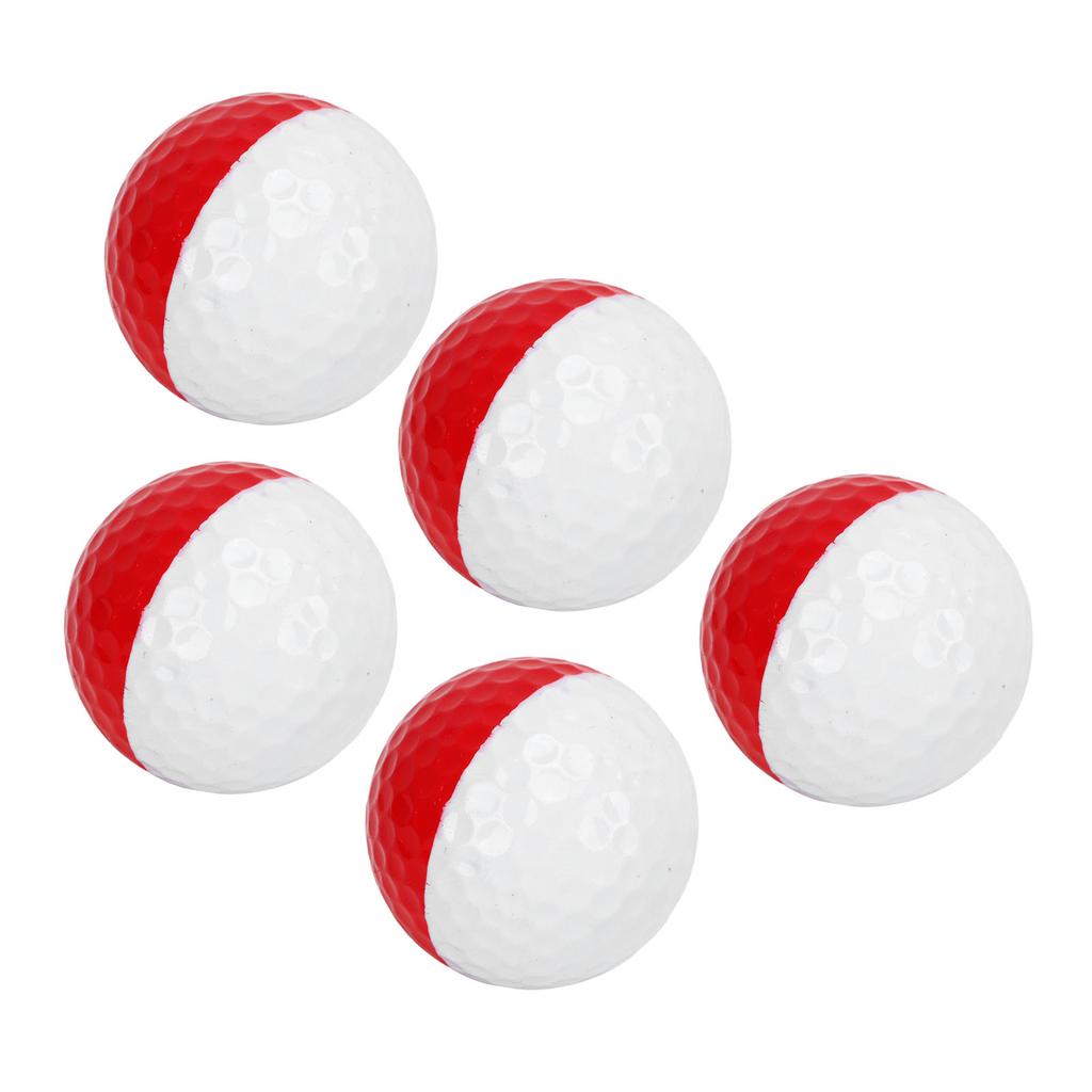 5pcs Golf Sports Training Balls 2 Color Golf Putting Practice Ball Set Double Layer Golf Gift Ball