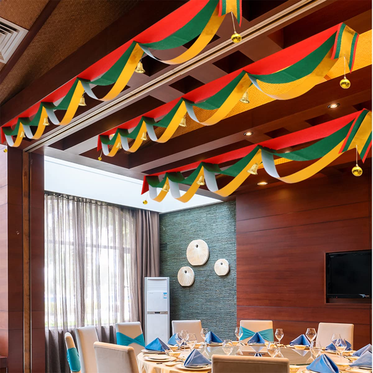 

Christmas Hanging 3 Ceiling Wall Christmas Band 4 2 Christmas Party End of Year Party Creates a Great Christmas Supplies Garland, Flag, Layers, 5M,