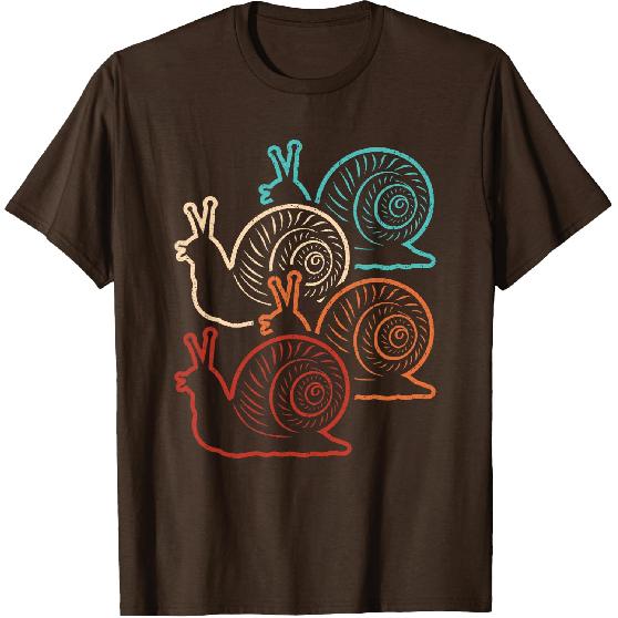 Retro Snail Lover Vintage Snail Men Women Kids T-Shirt