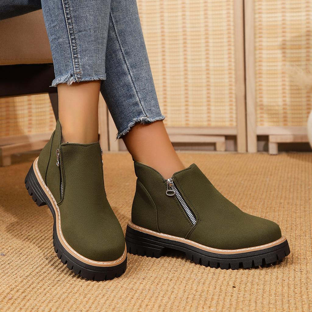 2025 New Women Simple and Stylish Boots Plus Size Platform Shoes Women Thick Sole Ankle Boots Fashion Comfortable for Women