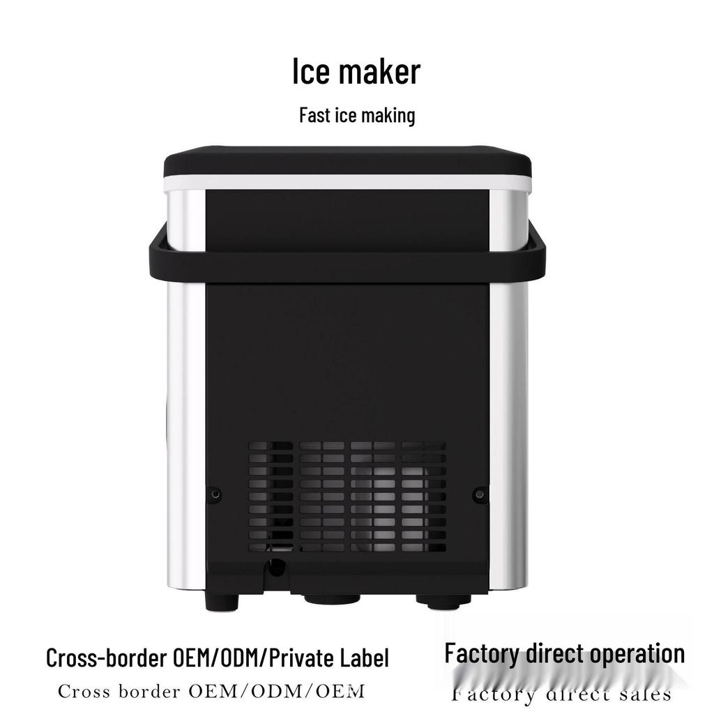 Compact Cross-Border Bullet Ice Maker with Handle - Rapid Automatic Ice Production for Home Use