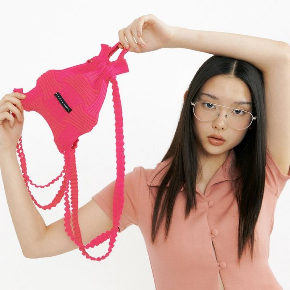 Pleatsmama Mini Bow Backpack Pink