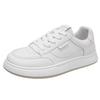 Leather little white shoes women's versatile 2025 spring new platform casual shoes women's sports shoes board shoes soft sole single shoes