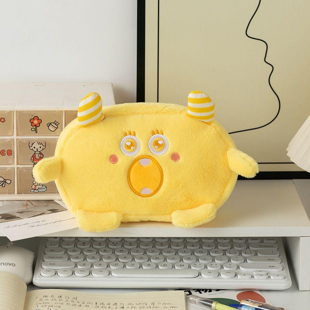 Cute Design Cartoon Pen Bag Stuffed Stationery Bag Novelty Plush Pencil Bag  Student