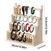 Wood Bracelet Display Stand Multi Layer Bangle Scrunchie Organizer Multi-Function Jewelry Organizer for Watch Bracelet Scrunchie