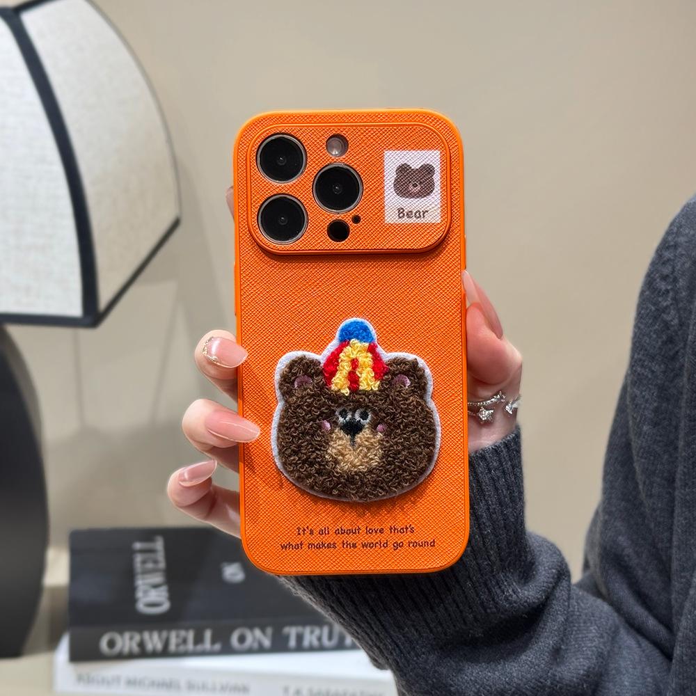 Applicable to Apple 17Pro mobile phone case, new orange sticker, iPhone16Promax anti-drop protective case 15/14.