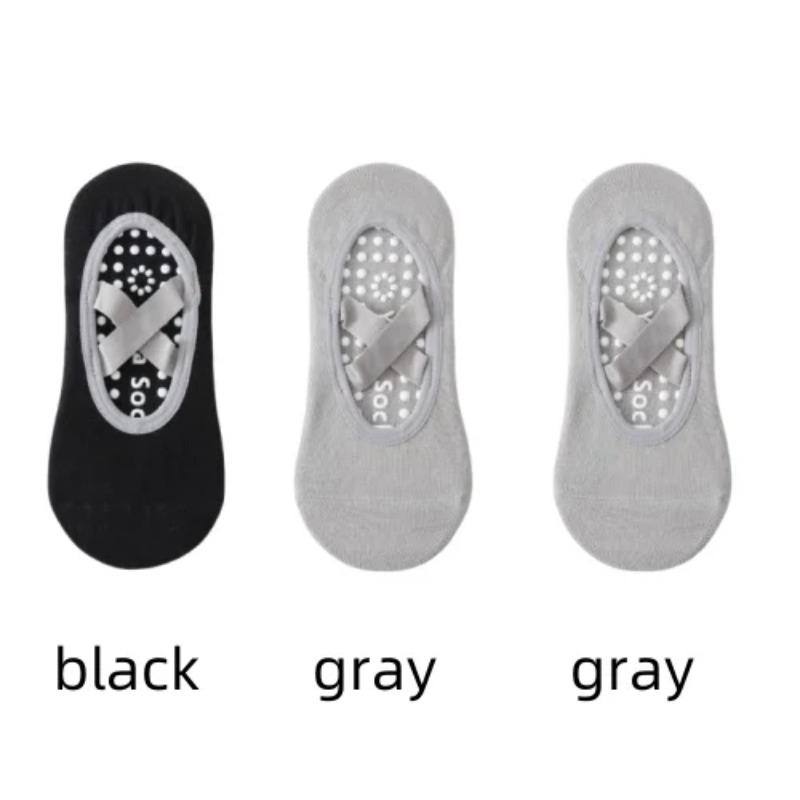 1/ 3Pair Professional Women Yoga Sock Silicone Anti-slip Ballet Pilates Socks Women Backless Breathable Bandage Yoga Sport Socks
