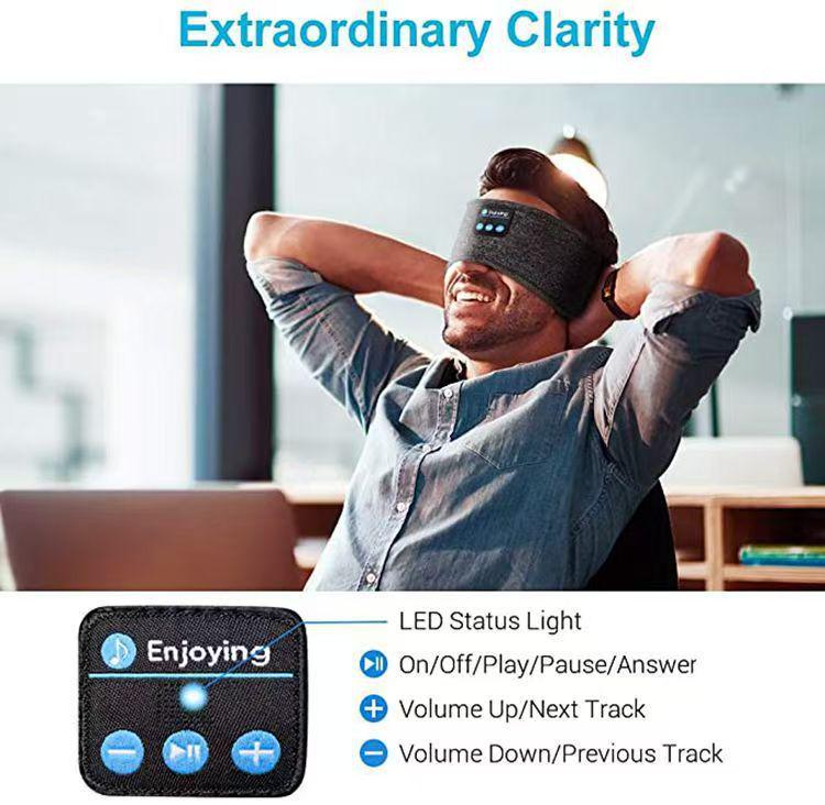 Bluetooth Sport Headband & Sleep Eye Mask with Music 5.4V - Call & Yoga Stereo Headband