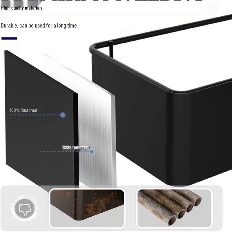 Milin Drill-Free Iron Bathroom Corner Storage Shelf
