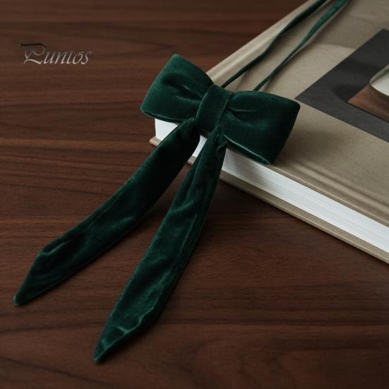 Christmas Garland Hanging Ornaments Velvet Bow Decoration, Soft Plush Xmas Tree Nordic Style Holiday Ornament for DIY Wall, Mirror, Wreath,