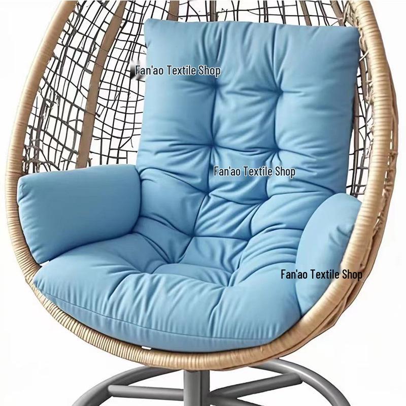 Thickened Waterproof Outdoor Hanging Basket Seat Cushion for Armchair, Recliner, Rocking Chair, or Swing with Backrest