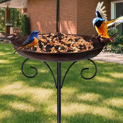 Vogeltränke Becken Vogelbad für Draußen Tragbar Dekorativ Wasserdicht Flaches Wasser Futterspender Zum Trinken Terrassen Außen Balkone Gärten