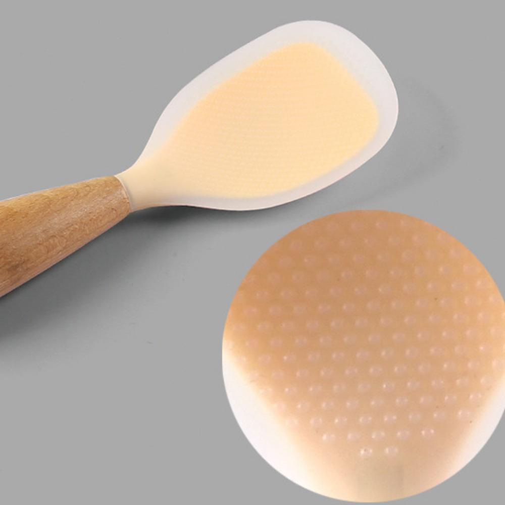 1PC Vertical Non Stick Silicone Rice Spoon Heat-resistant and Heat-insulating Rice Scoop Rice Spoon Cute Kitchen