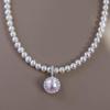 Luxury French Pearl Layered Necklace for Women - Unique Silver Clavicle Chain Choker, 2024 Trendy Design