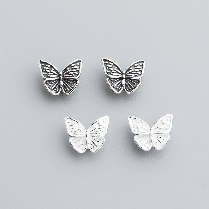 S925 Sterling Silver Butterfly Spacer Beads for DIY Necklace and Bracelet Crafting
