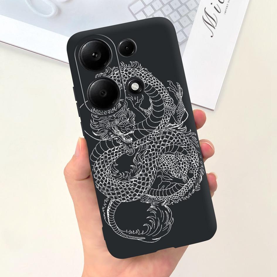 For Xiaomi Redmi Note 13 Pro 4G 2024 Case Cute Love Heart Cactus Soft Matte TPU Cover For Xiaomi Poco M6 Pro 4G Note13 Pro Coque