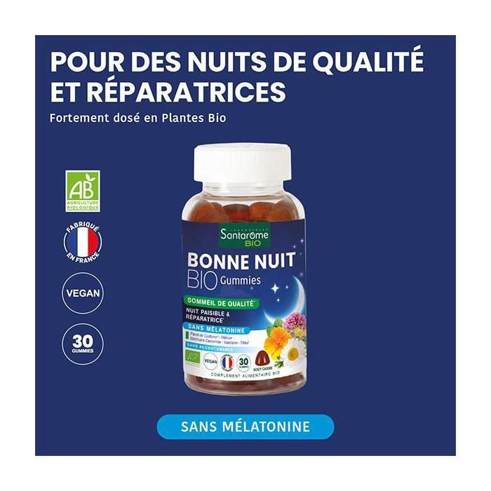 Santarome Bonne Nuit Bio Gummies - Sommeil De Qualité - 30 Gummies