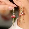Dangle Earrings Crystal Ear Buckle Jewelry Accessories New Year Earring  Women