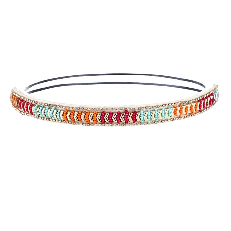 

Повязка на голову Бирюзовый Бриллиант Богемные Аксессуары для Волос Бисером Повязка на голову Эластичная Резинка для Волос Повязка на голову в Корейском Стиле