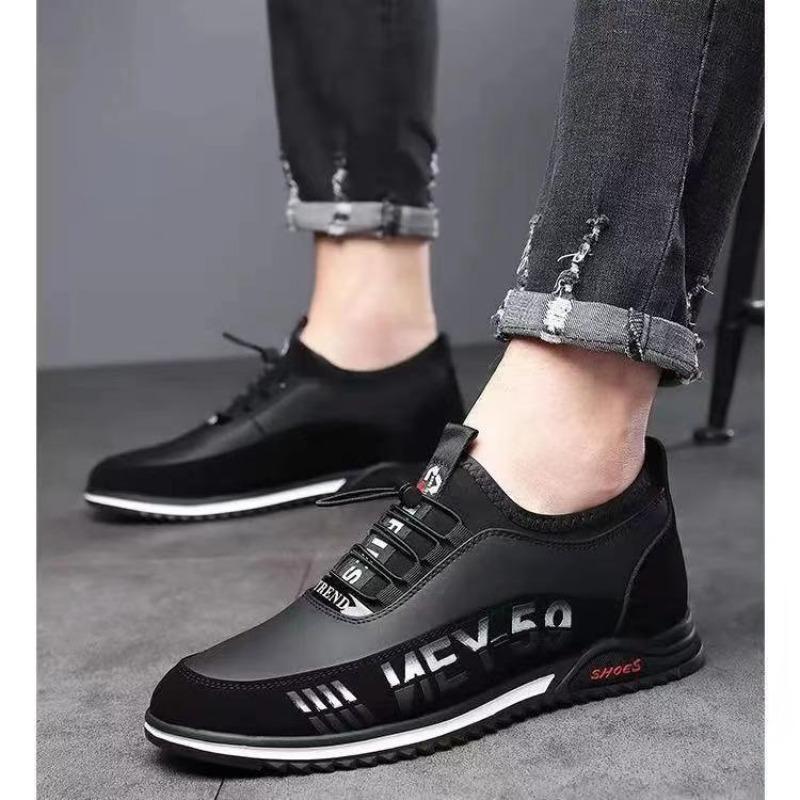 Summer low-top tooling shoes round head leather surface men's casual shoes breathable trend sports men's shoes