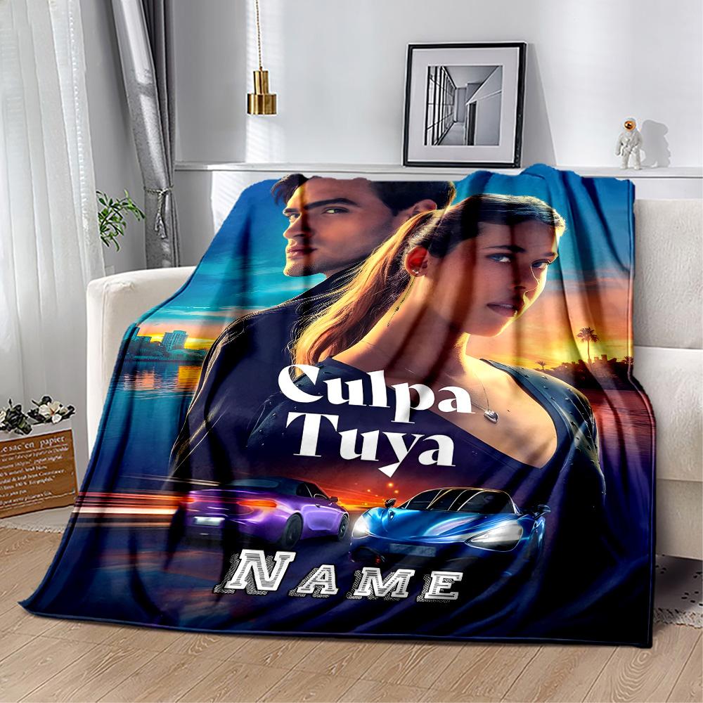 Night Drive Romance Personalized Name Blanket Gift Personalized Blanket Durable Comfort Suitable for Seaside Office Home Decor Bed for All Occasions