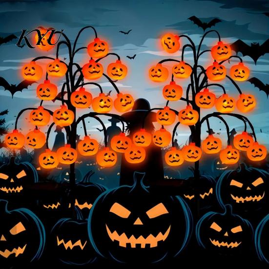 Outdoor Ambient Illumination Solar Pumpkin Stake Lights, LED Glowing Garden Light, Halloween Auto Sensing Lawn Lamps Yard Lantern, IP65 Waterproof