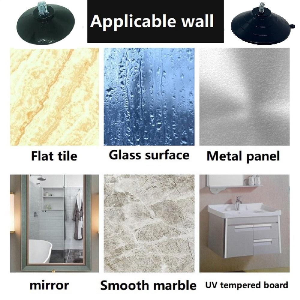 60mm Black Vacuum Suction Cups Screw Sucker with Screw Suction Pad 10PCS