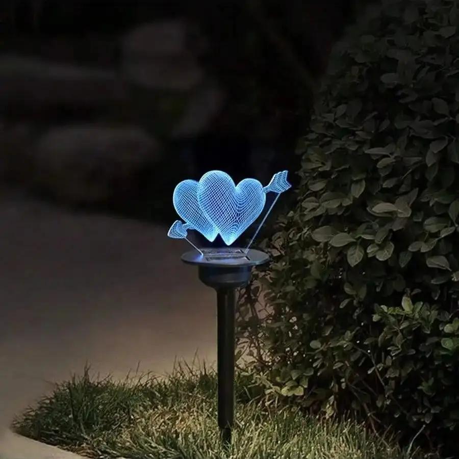 Acrylic Plug-in Solar Light - Auto Charge Simulated Exterior Light for Garden