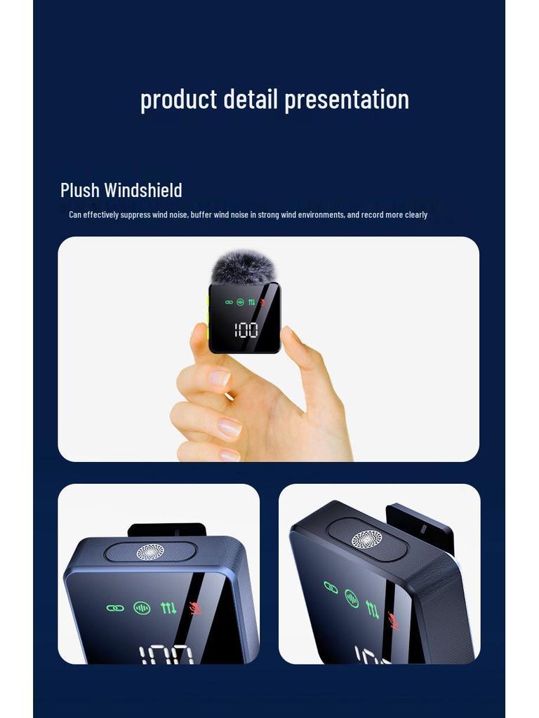 X7 Wireless Lapel Microphone for Phone Streaming & Video Recording with Noise Reduction
