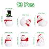 NOLITOY Set of 3D Resin Snowman Christmas Miniature Christmas Decorations for and Other Christmas Random Style 13-Piece Figurines, Ornaments, Home,