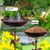 Iron Bird Feeder Ground Plugin Vintage Bird Water Bowl Bird Feeding Dish  Garden