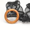 Practical Waxed Cord Wide Belt For Women Ethnic Handwoven Design Comfortable Elastic Waistband Multi Occasion Wear