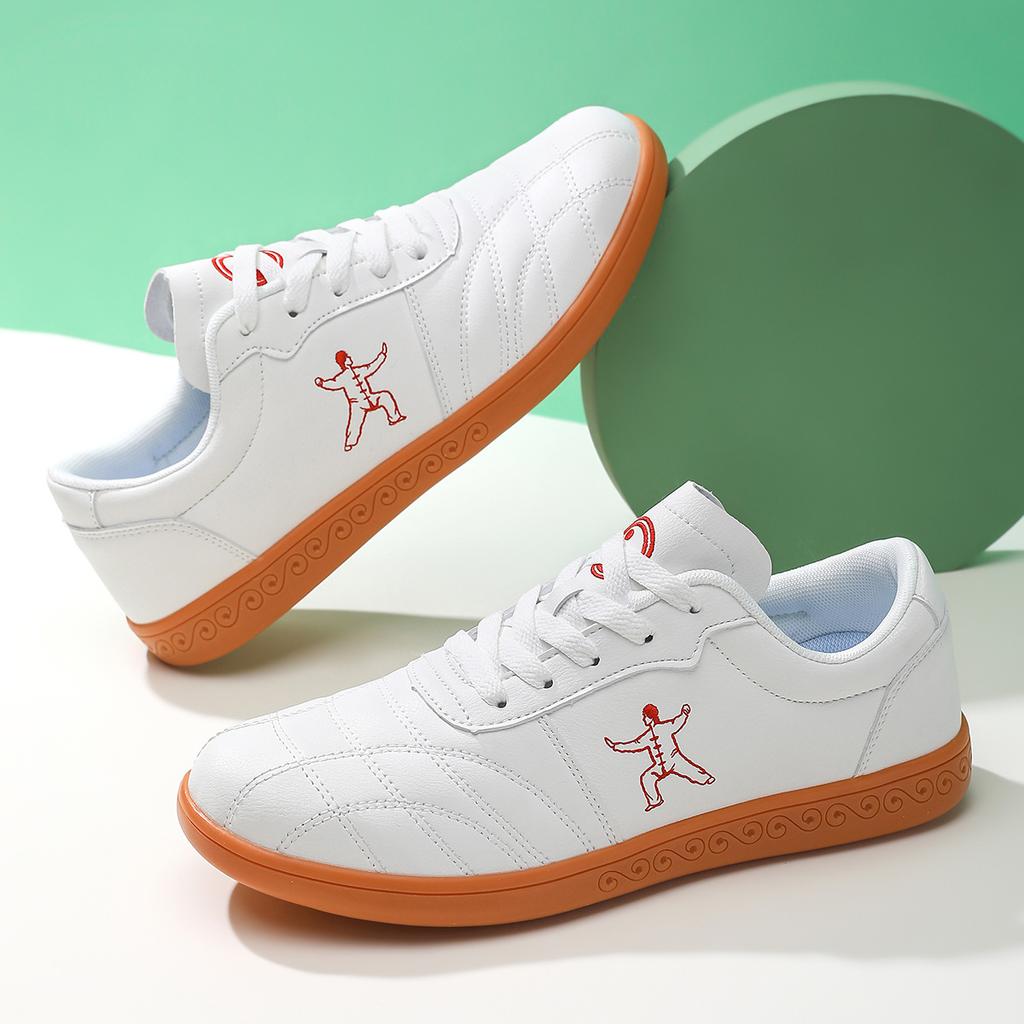 New Tai Chi Shoes Autumn and Winter Soft Sole Full Leather Wushu Shoes Breathable Tai Chi Shoes Baduanjin Practice Shoes