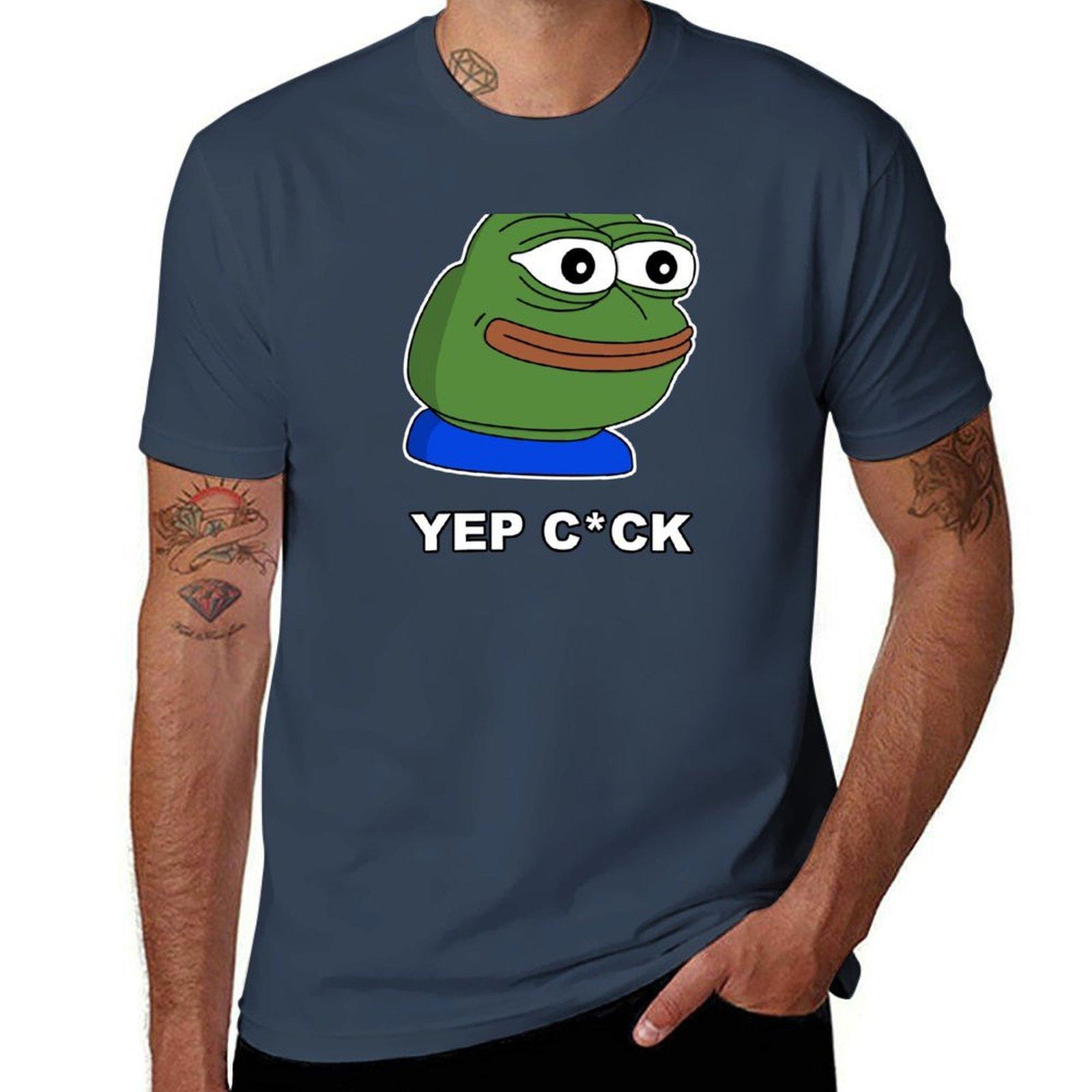 YEP Pepe CCK White Outline TShirt Work Outdoor TShirt for Unisex S