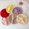Soft Knit Beret Hat for Babies and Toddlers Autumn Winter Warm Wool Painter Cap Stylish Beanie for Infant Boys and Girls
