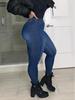 Jeans Skinny a Vita Media ad Alta Elasticità da Donna TEMUTikTokPOP Taglie Forti con Zip