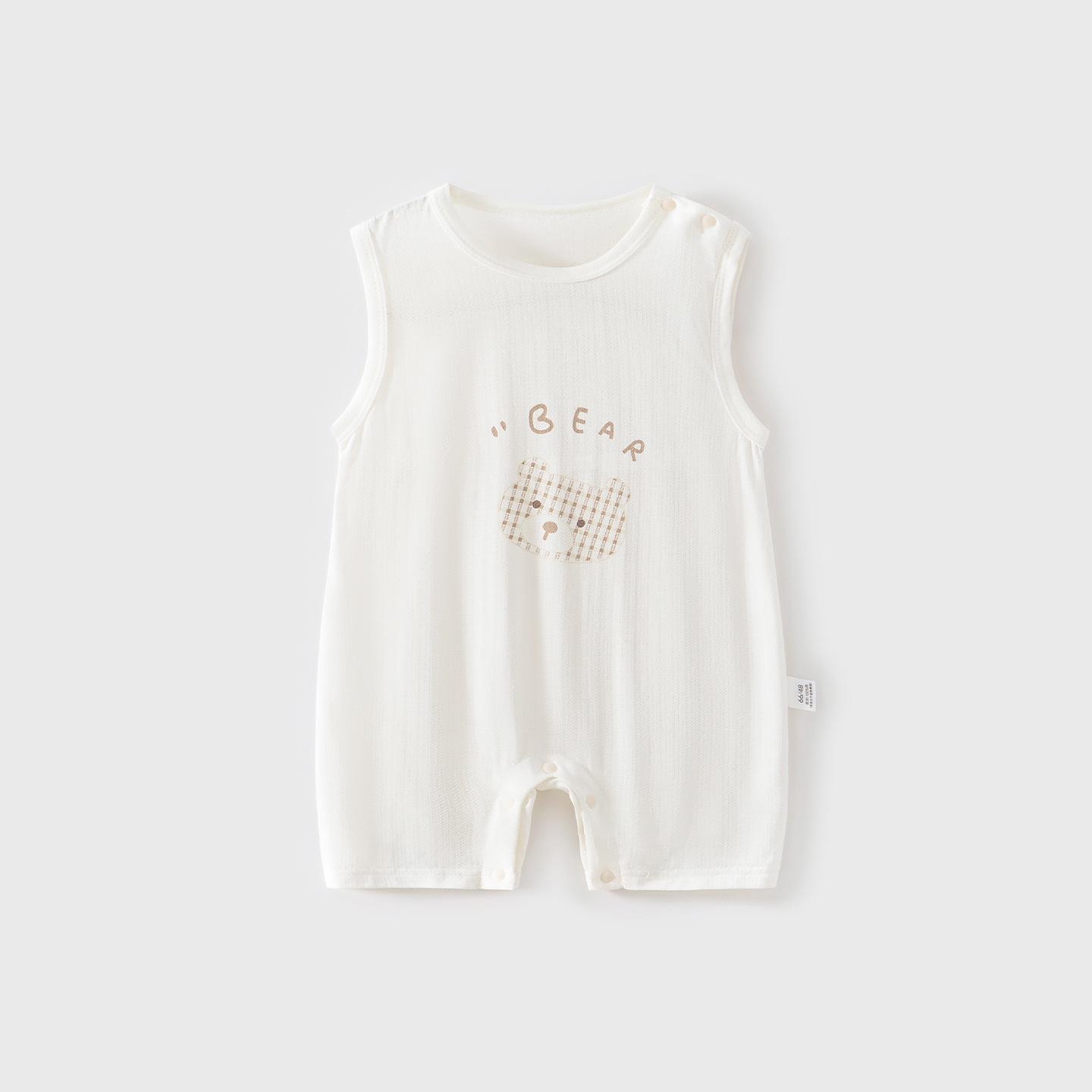 Infant Summer Jumpsuit: Lightweight Newborn Bodysuit Romper with Closed Crotch 90 cm