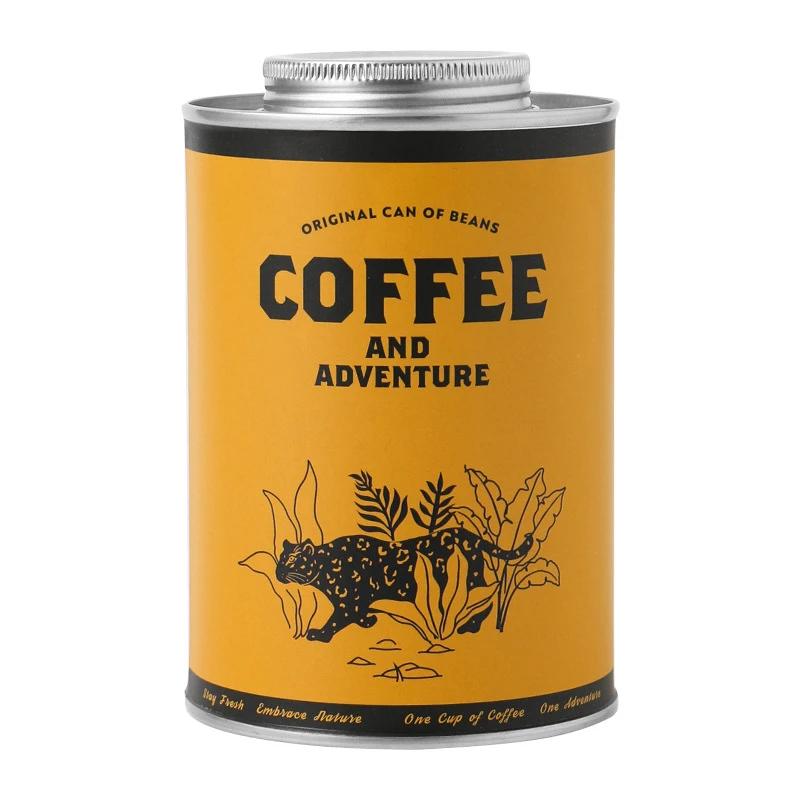 1pc coffee bean sealed storage can portable camping tin box food grade extra large fresh-keeping breathing tin can