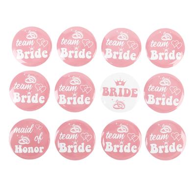 Bachelorette Party Buttons Pins Set Bride Group Bride Maid of Honor Bride Shower Supplies Wedding Decorations