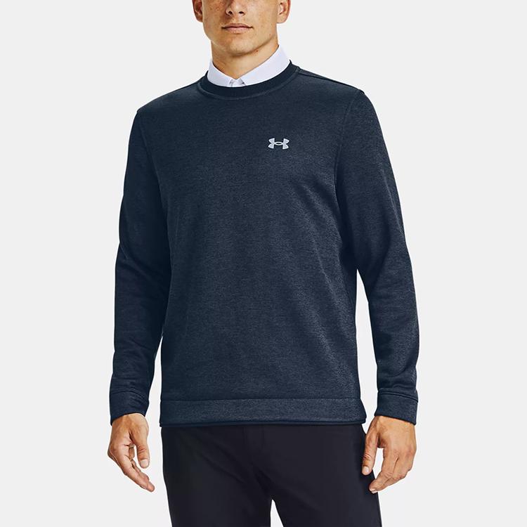 Under Armour Sweater Casual Fleece Crewneck Sports Hoodie Men Hoodies Academy-Blue 1360503-408