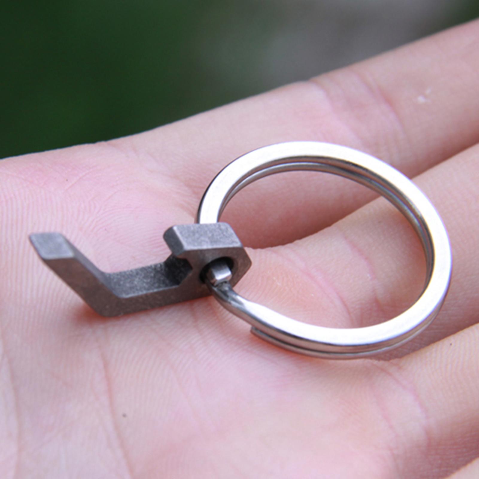 

EDCGear Mini Lightweight Bottle Beer Opener Titanium Alloy Key Ring Keyring Pocket Tool Utility Gadget For Outdoor Camp Hiking CN
